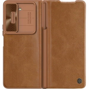 Kup Etui z klapką Nillkin Qin Leather Pro z osłoną aparatu Samsung Galaxy Z Fold 5 hnědé - NLK1182 - {ean13} - Sklep Home Screen
