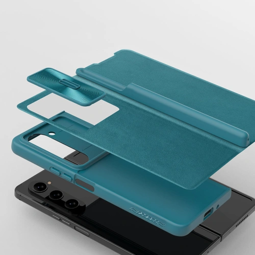 Kup Etui z klapką Nillkin Qin Leather Pro z osłoną aparatu Samsung Galaxy Z Fold 5 złote - NLK1183 - {ean13} - Sklep Home Screen