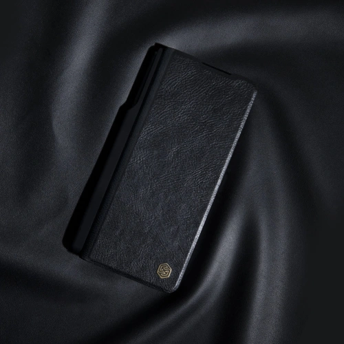 Kup Etui z klapką Nillkin Qin Leather Pro z osłoną aparatu Samsung Galaxy Z Fold 5 złote - NLK1183 - {ean13} - Sklep Home Screen