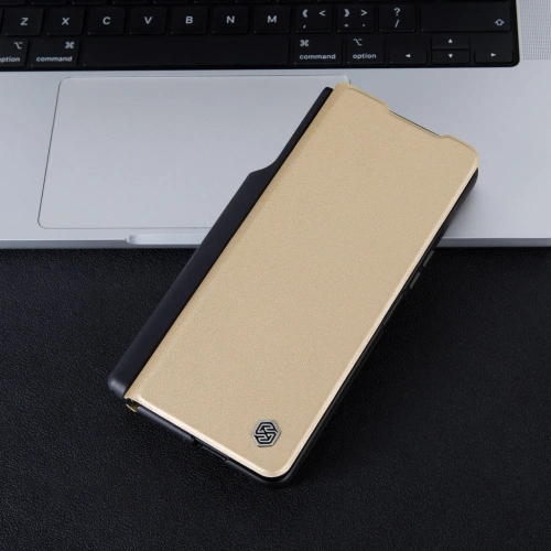 Kup Etui z klapką Nillkin Qin Leather Pro z osłoną aparatu Samsung Galaxy Z Fold 5 złote - NLK1183 - {ean13} - Sklep Home Screen