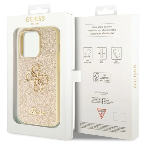 Kup Guess Apple Carcasă GUHCP14LHG4SGD iPhone 14 Pro hardcase Glitter Script Big 4G gold/gold - GUE2767 - {ean13} - Sklep Home Screen