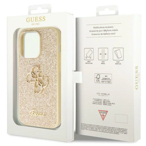Kup Etui Guess GUHCP14XHG4SGD Apple iPhone 14 Pro Max kemény tok Glitter Script Big 4G arany/gold - GUE2768 - {ean13} - Sklep Home Screen