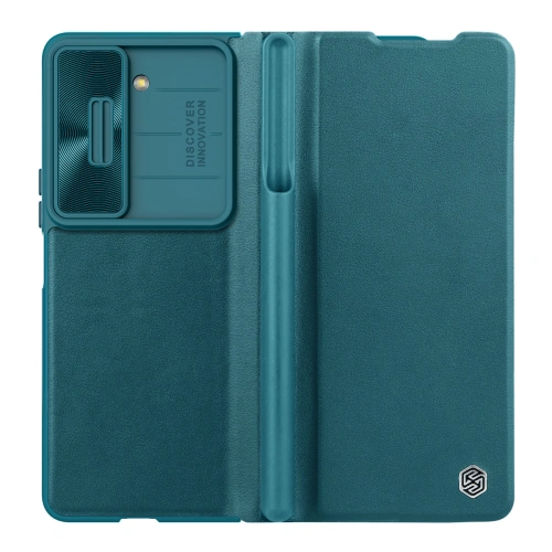 Kup Etui z klapką Nillkin Qin Leather Pro z osłoną aparatu Samsung Galaxy Z Fold 5 zelené - NLK1185 - {ean13} - Sklep Home Screen
