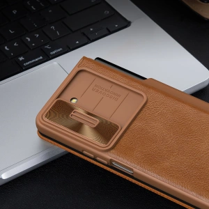 Kup Etui z klapką Nillkin Qin Leather Pro z osłoną aparatu Samsung Galaxy Z Fold 5 zelené - NLK1185 - {ean13} - Sklep Home Screen