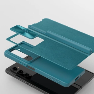 Kup Etui z klapką Nillkin Qin Leather Pro z osłoną aparatu Samsung Galaxy Z Fold 5 zelené - NLK1185 - {ean13} - Sklep Home Screen