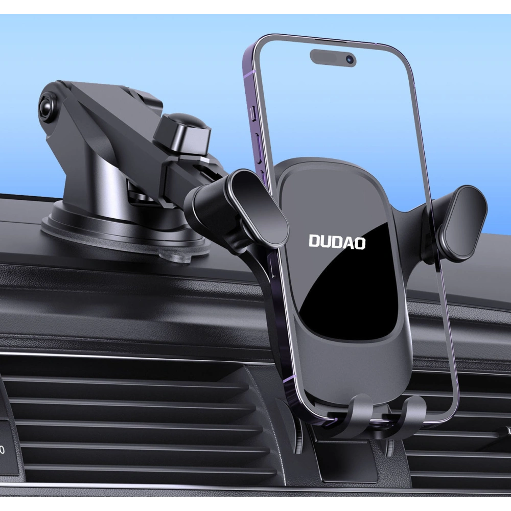 Uchwyt samochodowy grawitacyjny na kokpit Dudao F5 Pro czarny