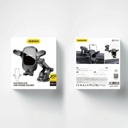 Buy Dudao F5 Pro cockpit gravity car mount black - DDA271 - {ean13} - Home Screen Store Europe