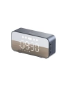 Bezprzewodowy głośnik Dudao Y17 zegarek, budzik, 1200mAh, AUX, FM, BT 5.3 srebrny