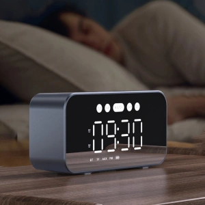 Buy Dudao Y17 wireless speaker watch, alarm clock, 1200mAh, AUX, FM, BT 5.3 silver - DDA277 - {ean13} - Home Screen Store Europe