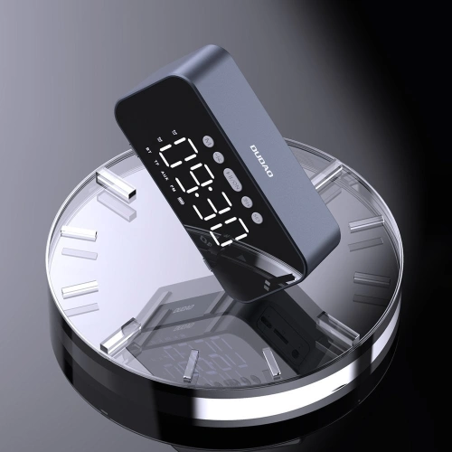 Buy Dudao Y17 wireless speaker watch, alarm clock, 1200mAh, AUX, FM, BT 5.3 silver - DDA277 - {ean13} - Home Screen Store Europe