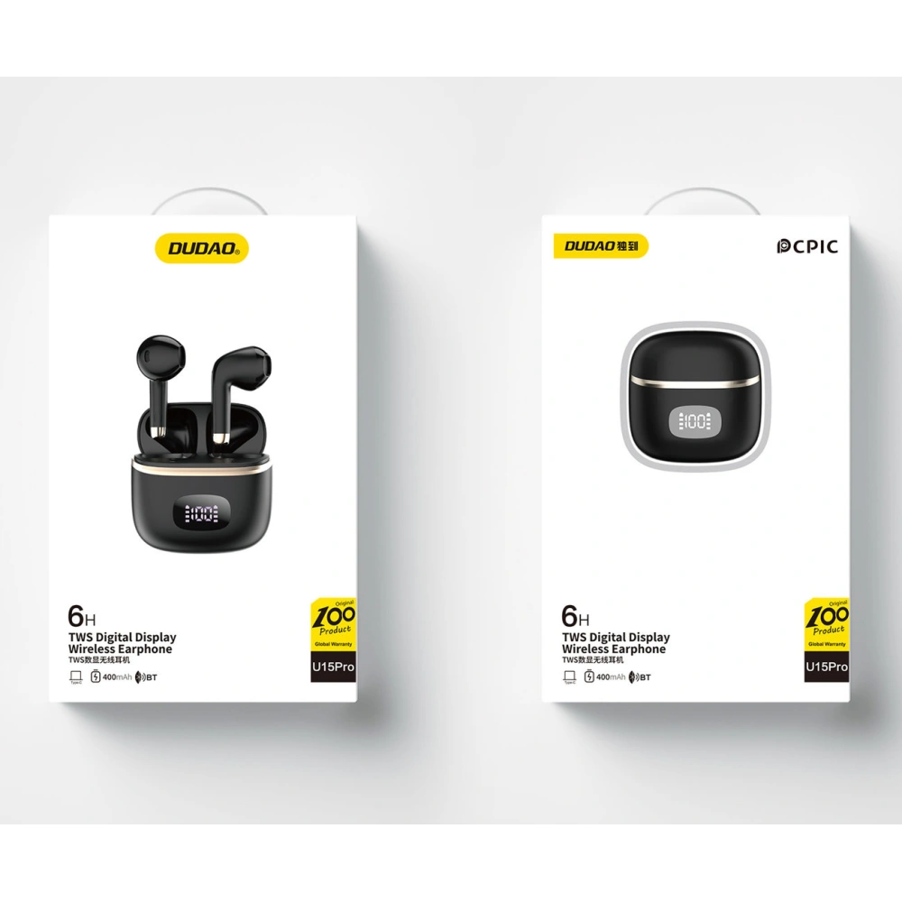 Słuchawki bezprzewodowe Dudao U15 Pro TWS Bluetooth 5.3 czarne