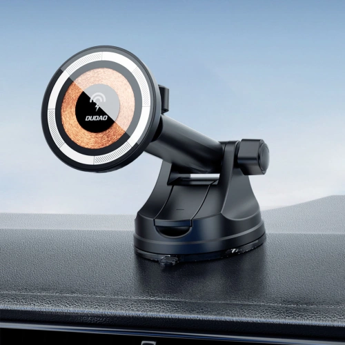 Kup Magnetický automobilový držák Dudao F12MAX+ s indukční nabíječkou na palubní desku MagSafe 15W černý - DDA284 - {ean13} - Sklep Home Screen