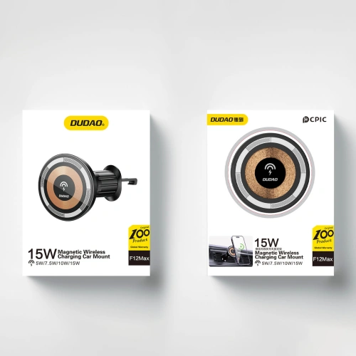 Kup Magnetický automobilový držák Dudao F12MAX s indukční nabíječkou na ventilační mřížku MagSafe 15W černý - DDA285 - {ean13} - Sklep Home Screen