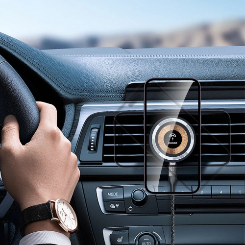 Kup Magnetický automobilový držák Dudao F12MAX s indukční nabíječkou na ventilační mřížku MagSafe 15W černý - DDA285 - {ean13} - Sklep Home Screen