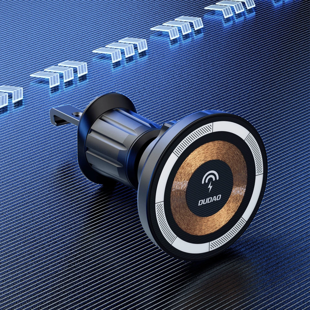 Uchwyt samochodowy magnetyczny Dudao F12MAX z ładowarką indukcyjną na kratkę wentylacyjną MagSafe 15W czarny