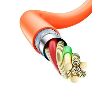 Kabel úhlový Dudao L24AL USB-A / Lightning 30W, 1 m oranžový