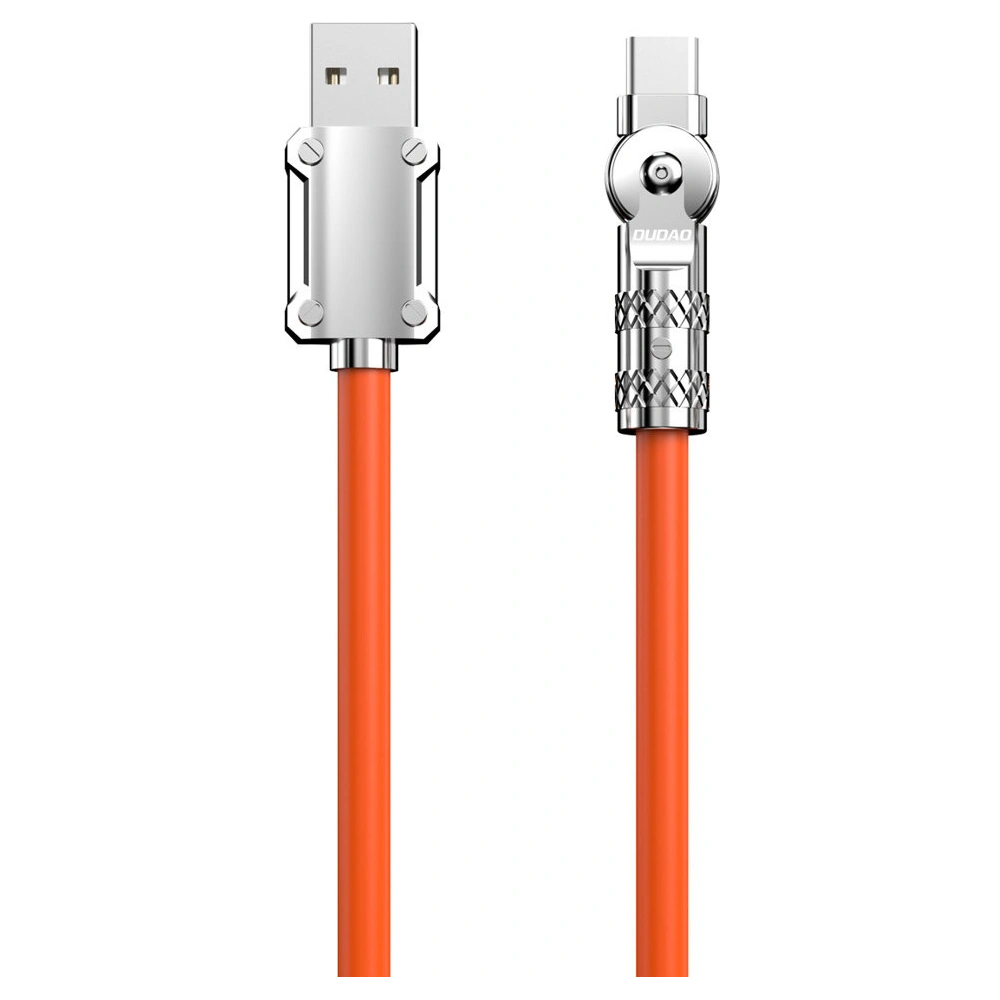 Kabel kątowy Dudao L24AC USB-A / USB-C 120W, 1m pomarańczowy