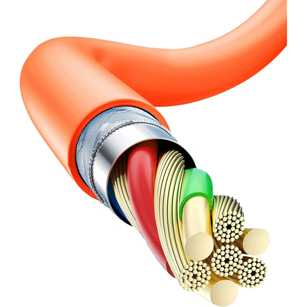 Kabel kątowy Dudao L24AC USB-A / USB-C 120W, 1m pomarańczowy