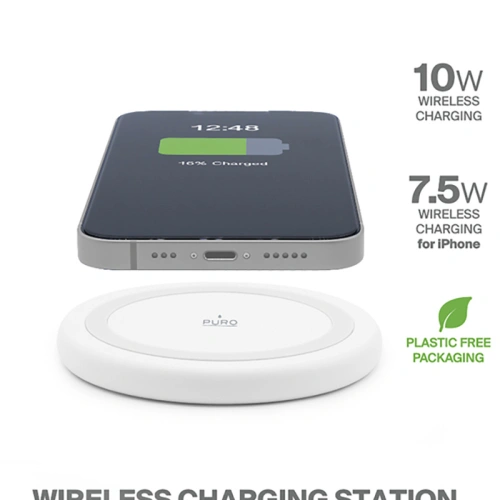 Kup Indukční nabíječka PURO Wireless Charging Station QI 10W (bílá) - PUR725 - {ean13} - Sklep Home Screen