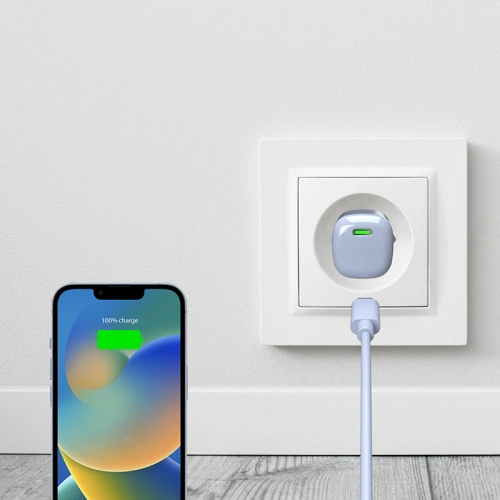 Kup PURO MiniPro Wandladegerät GaN USB-C 20W PD (blau) - PUR728 - {ean13} - Sklep Home Screen