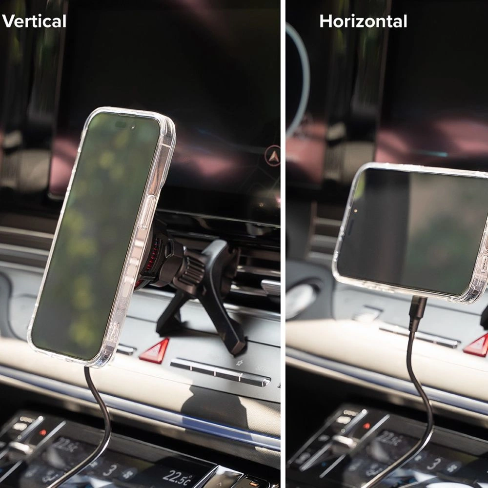 Uchwyt samochodowy do kratki nawiewu Ringke Peltier Magnetic z ładowarką Black