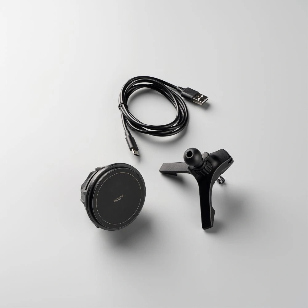 Uchwyt samochodowy do kratki nawiewu Ringke Peltier Magnetic z ładowarką Black