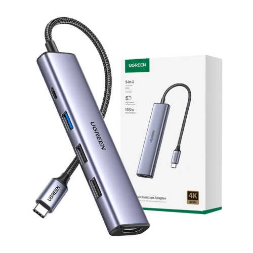 Kup UGREEN CM478 Adapter Hub USB-C zu HDMI, USB-A 3.0, 2x USB-A 2.0, PD - UGR1685 - {ean13} - Sklep Home Screen