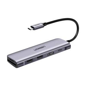 Kup UGREEN CM195 Adapter Hub USB-C zu HDMI, 2xUSB-A 3.0, SD/TF, PD - UGR1688 - {ean13} - Sklep Home Screen