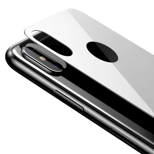 Kup Sticlă securizată Baseus 0.3mm pentru spatele carcasei iPhone X / XS - albă - BSU214WHT - {ean13} - Sklep Home Screen