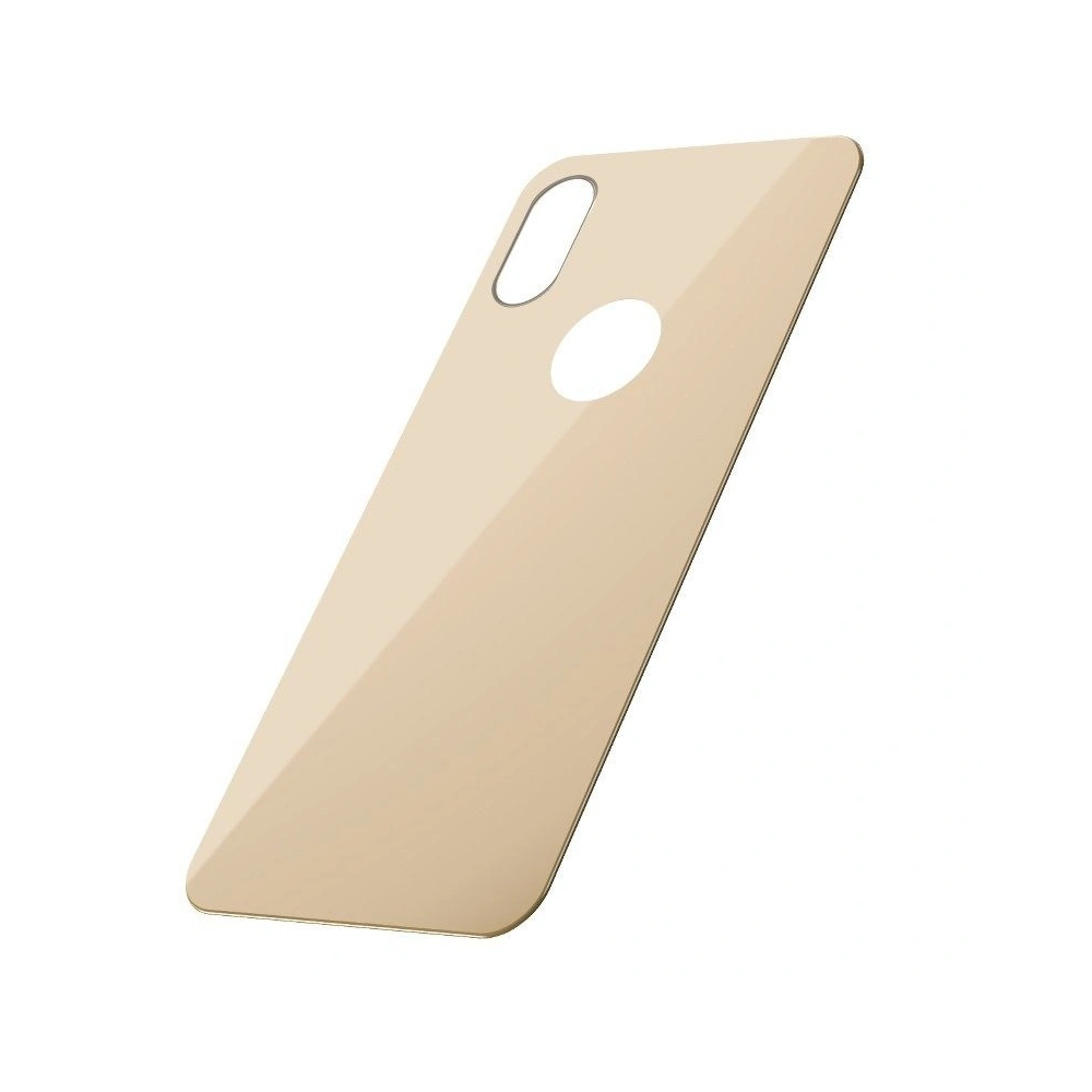Szkło hartowane Baseus 0.3mm na tył obudowy iPhone X / XS - złote