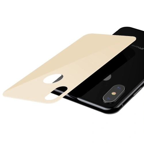 Buy Baseus 0.3mm Back Glass iPhone XS/X Gold - BSU215GLD - {ean13} - Home Screen Store Europe
