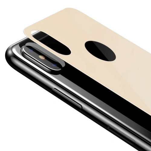 Kup Ochranné sklo Baseus 0.3mm na zadní stranu krytu iPhone X / XS - zlaté - BSU215GLD - {ean13} - Sklep Home Screen