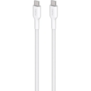 Kup Kábel PURO Fabric Ultra Strong nehéz igénybevételű USB-C/USB-C 1,2m (fehér) - PUR730 - {ean13} - Sklep Home Screen
