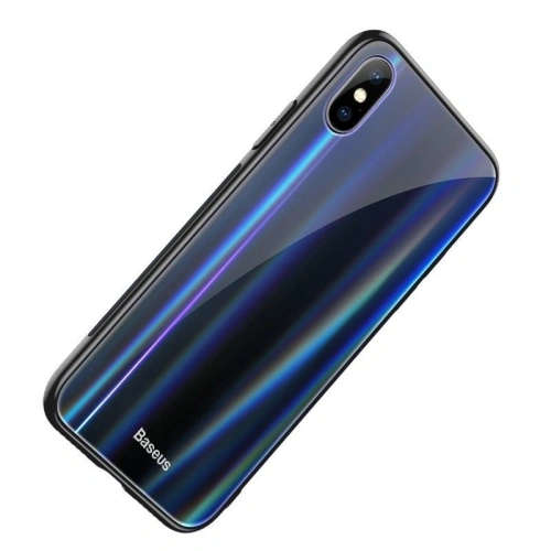 Kup Etui Baseus Luster Case iPhone X / XS - fekete - kék - BSU218BLKBLU - {ean13} - Sklep Home Screen