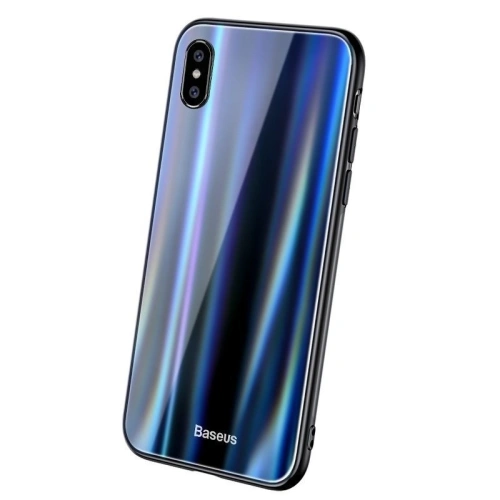 Kup Etui Baseus Luster Case iPhone X / XS - fekete - kék - BSU218BLKBLU - {ean13} - Sklep Home Screen