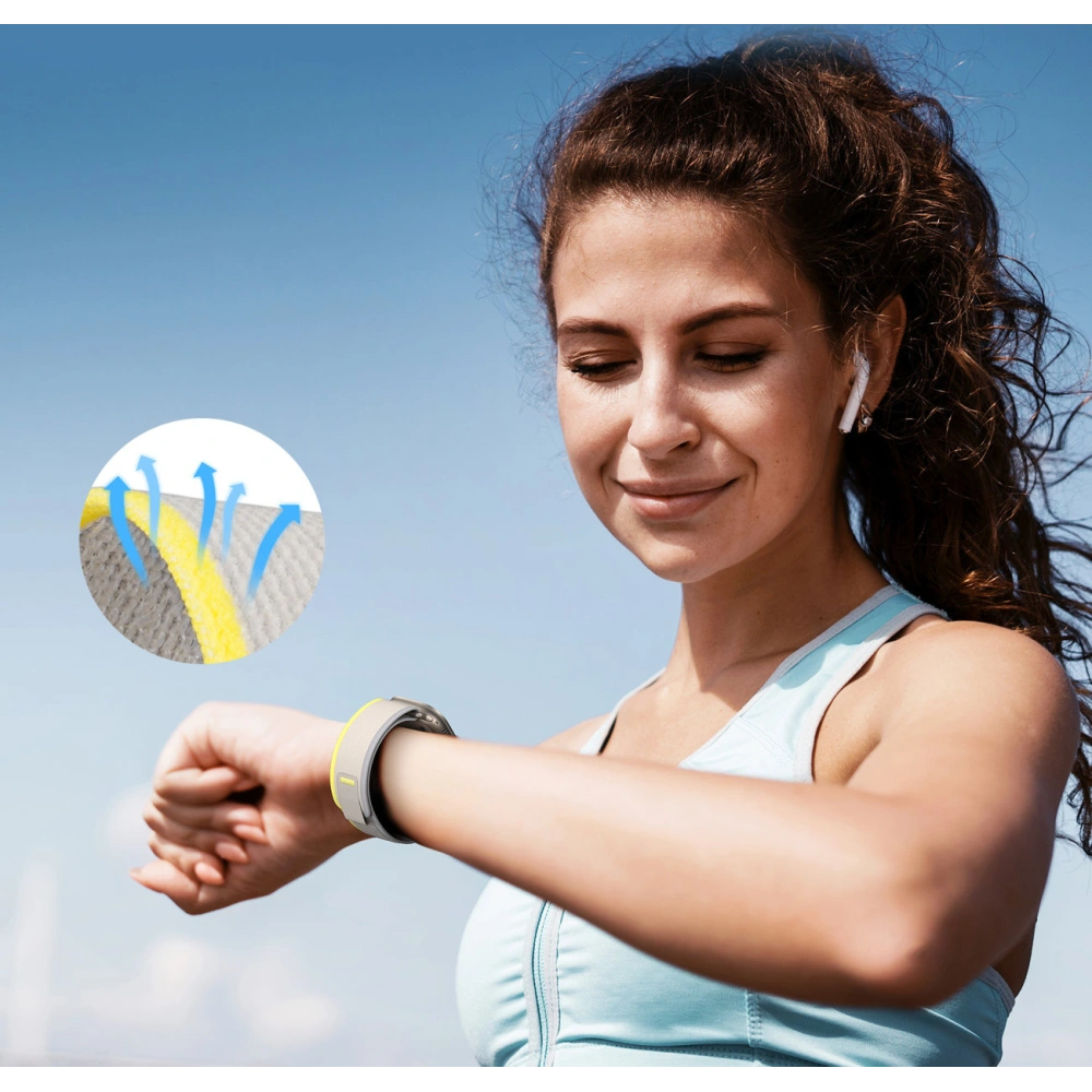 Pasek Dux Ducis Strap YJ Apple Watch 4/5/6/7/SE/8/9/Ultra 44/45/49mm żółto-beżowy