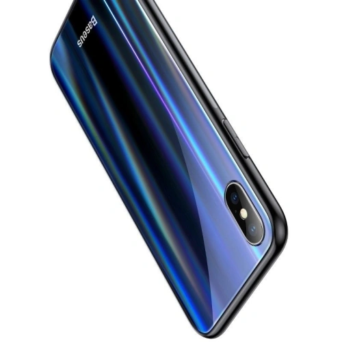 Kup Etui Baseus Luster Case iPhone X / XS - fekete - kék - BSU218BLKBLU - {ean13} - Sklep Home Screen