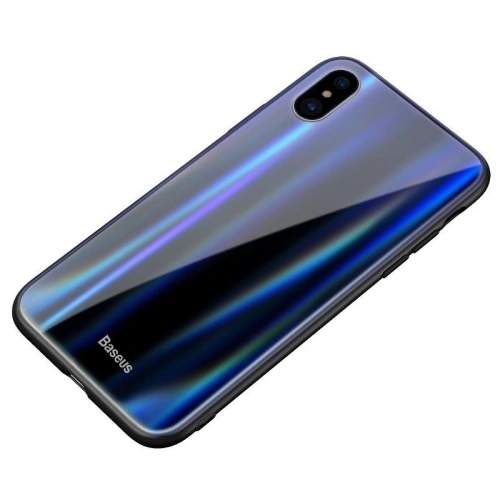 Kup Etui Baseus Luster Case iPhone X / XS - fekete - kék - BSU218BLKBLU - {ean13} - Sklep Home Screen
