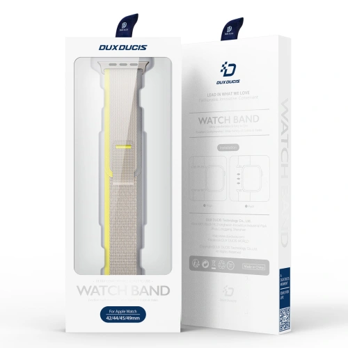 Kup Pasek Dux Ducis Strap YJ Apple Watch 4/5/6/7/SE/8/9/10 40/41/42mm żółto-beżowy - DDS1809 - {ean13} - Sklep Home Screen