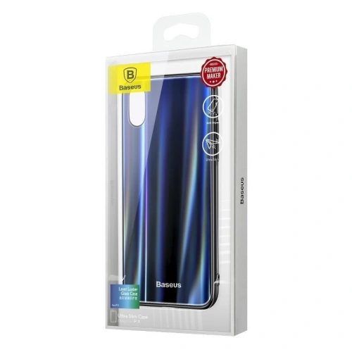 Kup Etui Baseus Luster Case iPhone X / XS - fekete - kék - BSU218BLKBLU - {ean13} - Sklep Home Screen