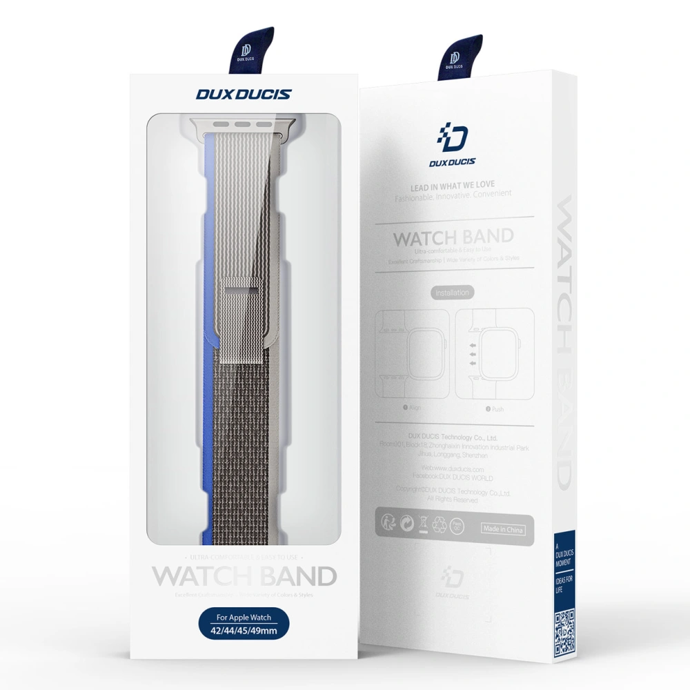 Pasek Dux Ducis Strap YJ Apple Watch 4/5/6/7/SE/8/9/10 40/41/42mm niebiesko-szary