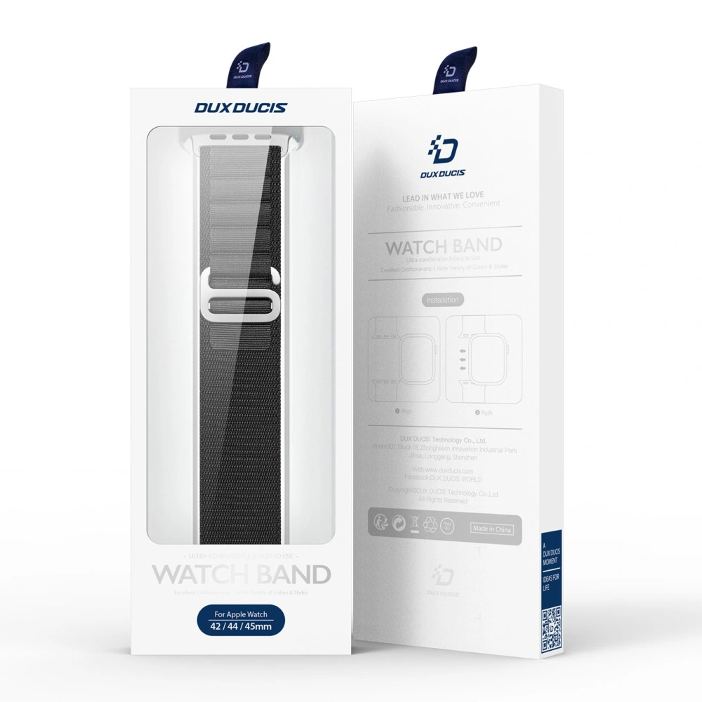 Pasek Dux Ducis Strap GS Apple Watch 4/5/6/7/SE/8/9/Ultra 44/45/49mm czarny