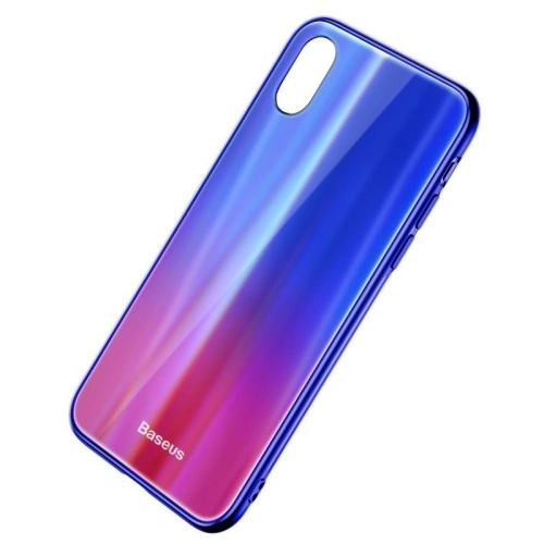 Kup Etui Baseus Luster Case iPhone X / XS - kék - piros - BSU220BLURED - {ean13} - Sklep Home Screen