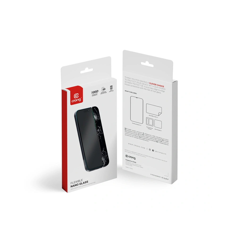 Szkło hybrydowe Crong Nano Glass Apple iPhone 15 Plus / 14 Plus