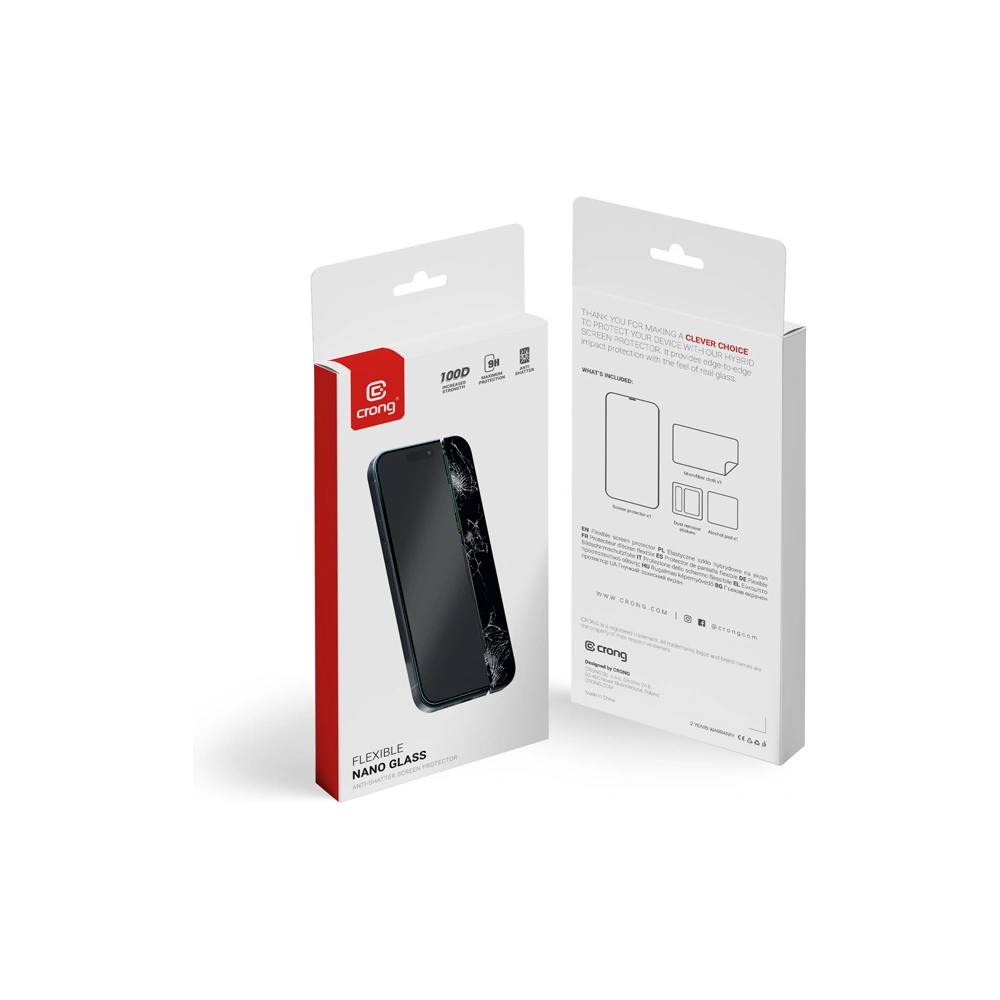 Szkło hybrydowe Crong Nano Glass Apple iPhone 15 Pro Max