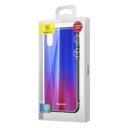 Kup Etui Baseus Luster Case iPhone X / XS - kék - piros - BSU220BLURED - {ean13} - Sklep Home Screen
