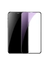 Gehärtetes Glas Baseus 0.2mm iPhone XR mit schwarzem Rahmen (Anti Bluelight)