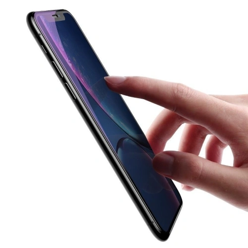 Kup Gehärtetes Glas Baseus 0.2mm iPhone XR mit schwarzem Rahmen (Anti Bluelight) - BSU224BLK - {ean13} - Sklep Home Screen