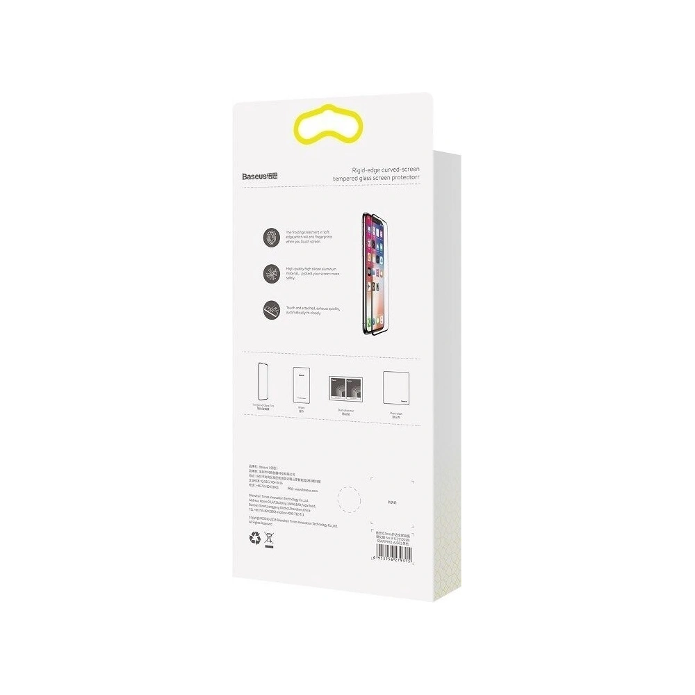 Szkło hartowane Baseus 0.2mm iPhone XR z czarną ramką (Anti Bluelight)