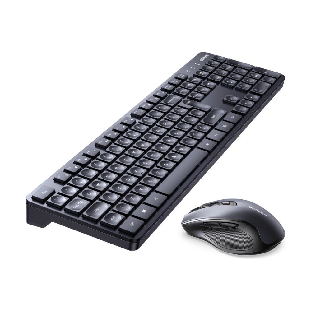 Zestaw bezprzewodowy 2w1 UGREEN MK006 mysz + klawiatura 2.4GHz plug&play czarny